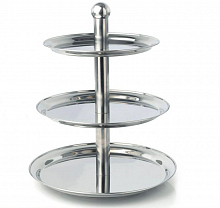 Этажерка трехъярусная 22/30/38см h55см нержавеющая сталь 